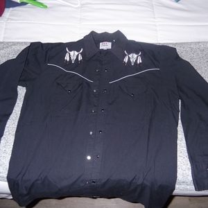 Ely Diamond Western Shirt - Large